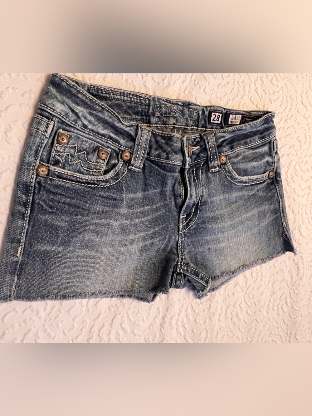 Miss Me Denim Distressed Frayed Cutoff Shorts - Size 28